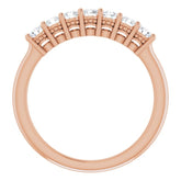 14K Rose 3/8 CTW Natural Diamond Anniversary Band